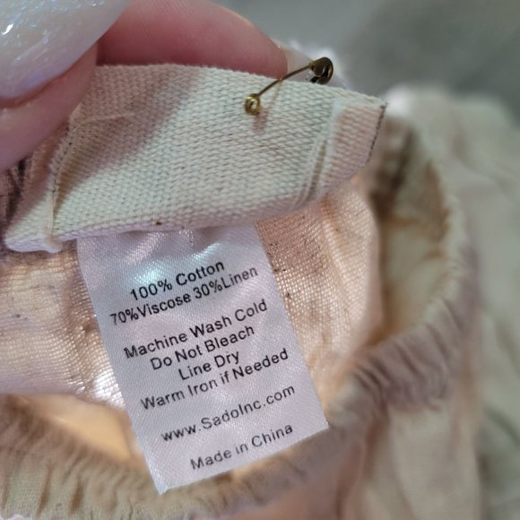 Sado NWT linen shorts fabric belt photo shoot spring summer vacation kid size 3t - Picture 3 of 6